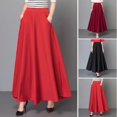 thumbnail image 4 of MYG Jupe Plissée Décontractée Taille Haute A-Ligne Grande Balançoire Grande Taille, 4 of 9