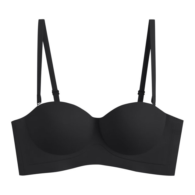 RKSTN Bras for Women Traceless Comfortable No Steel Ring Removable shoulder strap Convertible Bras Solid Color Breathable Gathering Push up Strapless Bras