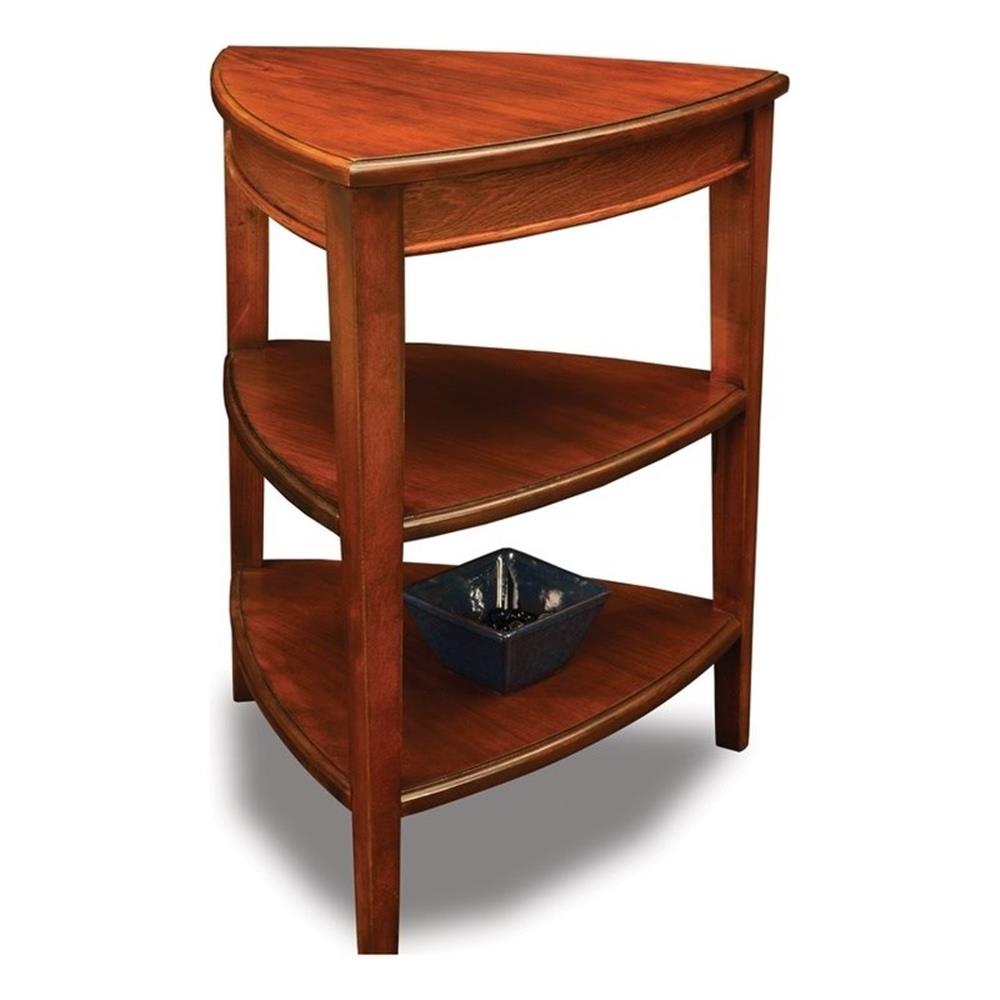 Leick Furniture Table d'Angle en Bois à Étages Shield en Bronze