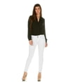 thumbnail image 4 of Cover Girl Jeans Women Juniors Mid Rise Slim Fit Stretchy Skinny Jeans 4 Options Plus Size 9 Denim (31" Inseam), 4 of 10