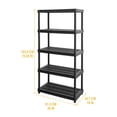 thumbnail image 4 of Ramtuff  5-Levels Plastic Shelving System 18'' x 36'' x 73", 4 of 9