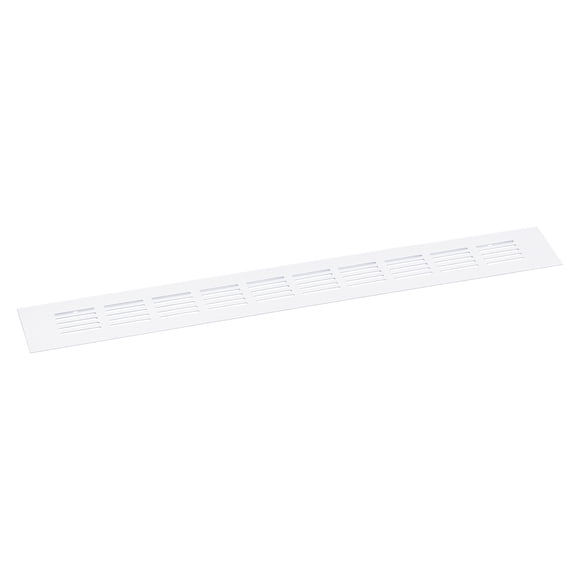 Unique Bargains Housse de Bouches d'Aération, Lot de 1 400 x 50 mm Housse de Grille de Retour d'Air en Alliage d'Aluminium, Grille de Ventilation à Persiennes (Blanc)
