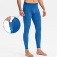 thumbnail image 2 of RKSTN Yoga Pants Men Compression Running Tights Gym Leggings Solid Color High Waist Base Layer Pants with Pockets, 2 of 5