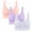 Purple#wireless bra women, variant on FAVIPT Soft Bras for Women 3 PCS Push Up Underwear Mesh Daily Traceless Bralette Comfort Wireless Bra with Removable Pads Blue,XXXXL