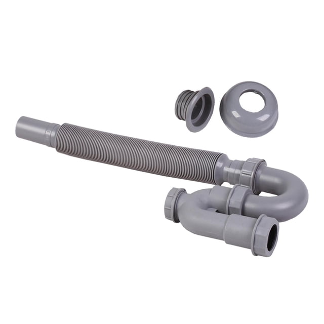 Flexible Sink Drain Pipe Waste Water Pipe for Kitchen Sink Bathroom Restroom 110cm