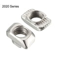 thumbnail image 3 of Unique Bargains Sliding T Slot Nuts, M5 Half Round Roll In T-Nut for 2020 Series Aluminum Extrusion Profile, Carbon Steel Nickel-plated,, 3 of 5