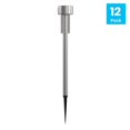 thumbnail image 3 of Flash Furniture Hartford 12 Pack LED Solar Lights - All-Weather Stainless Steel Outdoor Solar Powered Lights - Landscape Lighting for Pathway Garden & Yard, 3 of 5