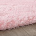 thumbnail image 3 of Washable Fluffy Area Rug Rectangular Anti-Slip Artificial Soft Plush Shag Carpet Home Bedroom Living Room Fluffy Rectangular Anti-Slip Artificial Soft Washable Fluffy Rectangular  Light P, 3 of 7