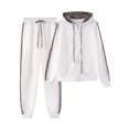 thumbnail image 2 of Innerwin Ensemble de Jogging Imprimé Léopard Survêtements pour Femmes Sweat à Capuche Confortable 2 Pcs Blanc 3TG, 2 of 7