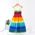 thumbnail image 1 of LEEy-world Robes Filles Tenues Bébé Vêtements Imprimé Feuille Plage Enfants Robe Princesse Florale Robe&Jupe Filles, Bleu, 1 of 2