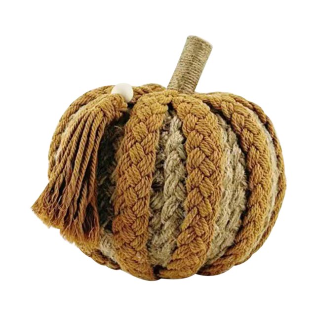 Birdeem Thanksgiving Halloween Imitation Cotton Rope Pumpkin Tabletop Decoration Hand Woven Decorations