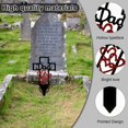 thumbnail image 3 of Cemetery Memorial Cross Stake Memorial Cross for Grave Garden Stake for Mom Dad Rustproof Metal Cross Grave Markers Memorial Cemetery Grave Stake for Grave Plaque Yard, 3 of 8
