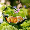 thumbnail image 4 of Solar Animal Hanging Light Garden Cat Dog Squirrel Statue Art Tree Pendants (B), 4 of 7