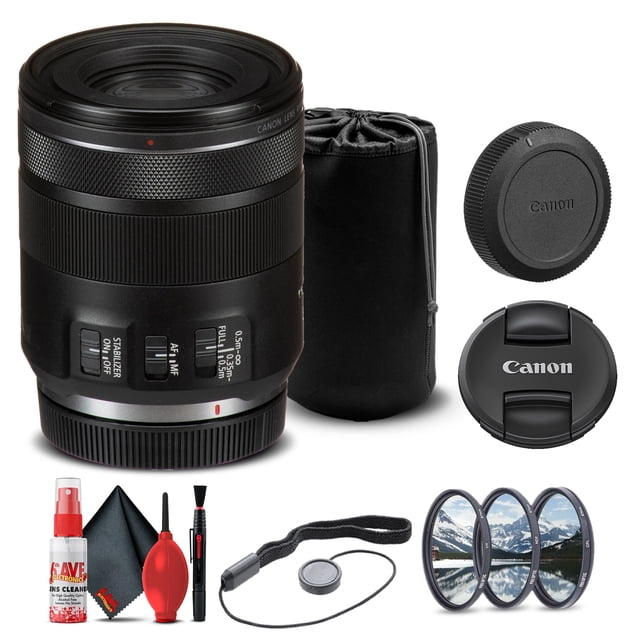 Canon RF 85mm F/2 Macro IS STM Lens (4234C002) + Trousse de Filtres + Pochette pour Objectif + Plus (Modèle International)