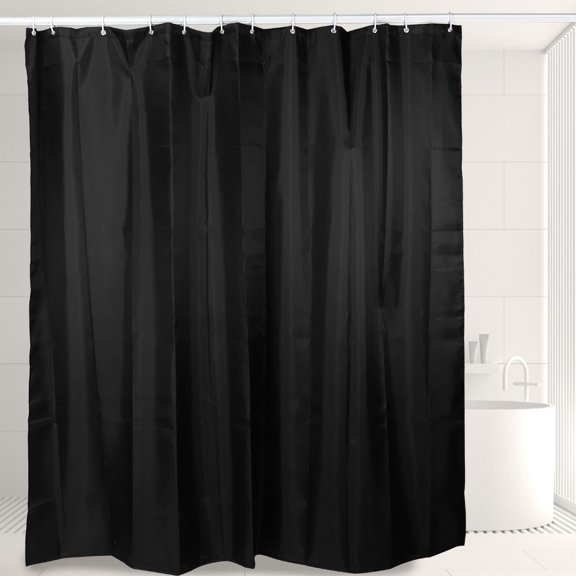 Easy To Install, Black Bath Curtain, Fabric Bathroom Accessory, Shower Curtain, For Bathroom Office For Home Hotel 200x180cm
