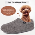 thumbnail image 2 of HomeTop Women's Fuzzy Curly Fur Memory Foam Loafer Slippers with Polar Fleece Lining, 2 of 6