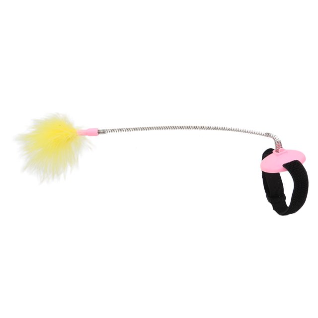 Cat Teaser Collar, Cat Feather Collar Self Excited For Cat Pink