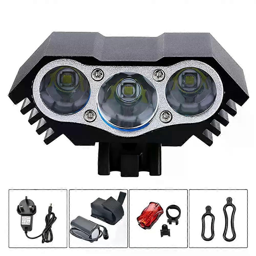 Lampe de Vélo LED Super Lumineuse 90000LM Torche avant Arrière Rechargeable