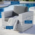 thumbnail image 4 of Modway Convene Outdoor Patio Furniture Armchair in Light Gray Charcoal, 4 of 8