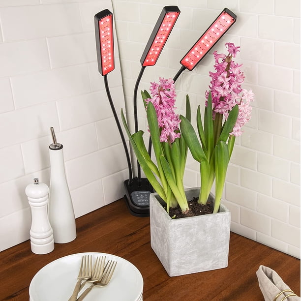 Bell + Howell Bionic Grow Light for Indoor Plants 3 Heads Flexible