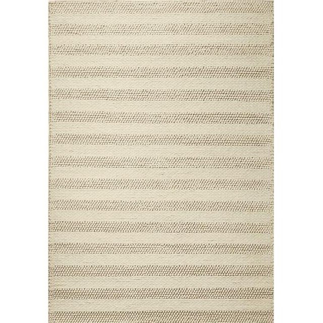 HomeRoots 349791 5 x 7 ft. Wool White Area Rug