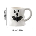 thumbnail image 3 of Halloween Ceramic Mug Ghostface Design 450ml Funny Coffee Tea Cup Party Novelty Dishwasher, 3 of 7