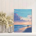 thumbnail image 2 of Couple Beach Sunset Canvas Wall Art 15.75x11.81 Inches, 2 of 8