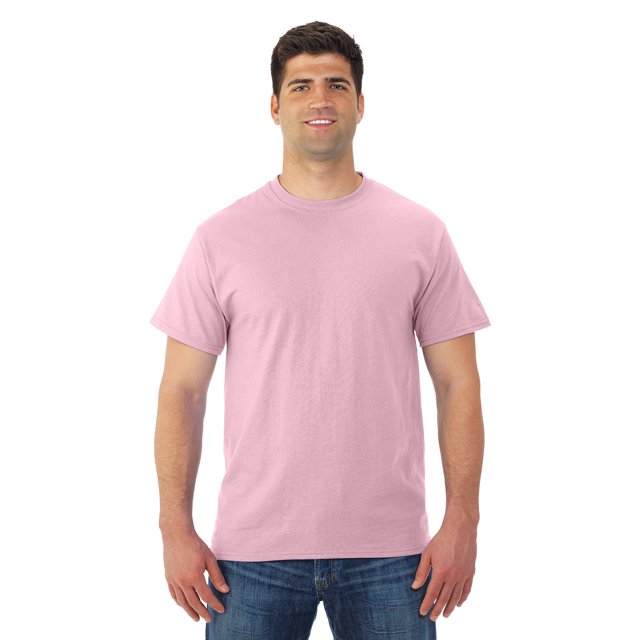 Jerzees Mens DRI-POWER Active Short Sleeve Crew T-Shirt, S, Classic Pink