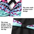 thumbnail image 4 of LAICAIW Womens Two Piece Swimsuits Wrap Front Bikini High Waisted Bottom Tummy Control Bathing Suits Vintage Print Swimwear, 4 of 7