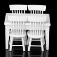 thumbnail image 3 of Table Chair Model Dining Table Set Kitchen Furniture Set Craft 1/12 Accs White, 3 of 8