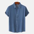thumbnail image 2 of RKSTN Chemise pour Homme Plage Hawaïenne Décontractée Chemise à Pois Col Rabattu Blouse à Manches Courtes Hauts, 2 of 9