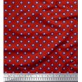 thumbnail image 1 of Soimoi Red Heavy Satin Fabric Blue Star Printed Craft Fabric by the Yard 54 Inch Wide, 1 of 3