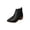 Black, variant on LOVZFMLL Boots for Women Ankle Chelsea Boots Side Zipper Pointy Toe Slip Resistant Low Block Heel Leather Fall Winter Fashion