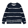thumbnail image 4 of Yuyuzo Chandails en Molleton pour Filles Tout-Petits Col Rond Manches Longues Décontracté Confortable Rayé Pull d'Automne pour Bébé Fille, 4 of 5