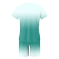 thumbnail image 5 of SHIXIAOO Male Print Short Sleeve T Shirt and Shorts Two Piece Set with All Print Print Shirt and Quarter Pants Set Pinstripe Suit Jacket Men Suite for Man Suite for Teens Graduation Suits for Men, 5 of 5