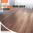 thumbnail image 2 of VEVOR Interlocking Vinyl Floor Tiles 10PCS 5.5mm Thick Deep Brown Wood Grain, 2 of 9