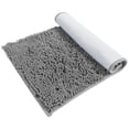 thumbnail image 2 of Hitime Soft Chenille Bath Mat Grey 20x30 Quick Dry Machine Washable Bathroom Runner - Ultra Absorbent Non-Slip Backing Bath Rug Mat - Dark Gray, 2 of 10