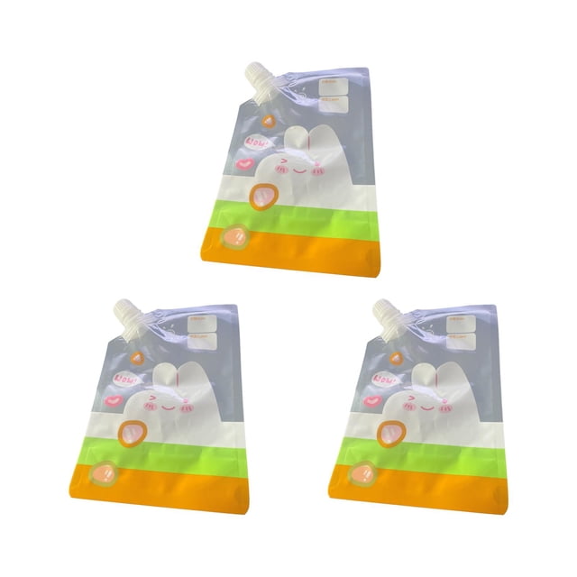 3 Pieces Rice Dispenser Seal Bag Leakproof with Lid and Funnel Dry Food Storage 0.5kg