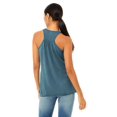 thumbnail image 2 of Bella Ladies Flowy Racerback Tank, XS, Heather Deep Teal, 2 of 3