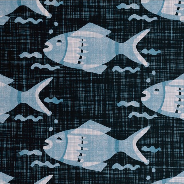 S4Sassy Self-Stick Decorative Boho Wallpaper, Fish Motif Wall Paper, Textured Vinyl Waterproof Contact Paper, Blue, 25"X240" Removable Renter Friendly Wall Covering For Bedroom, Dining Room