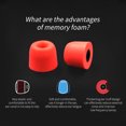 thumbnail image 3 of 3 Pairs KZ Earphone Ear Pads Noise Isolation In-ear Comfortable: The ear Comfortable Earbuds Removable Replacement Soft Headphone Spare Replacing Blue, 3 of 9