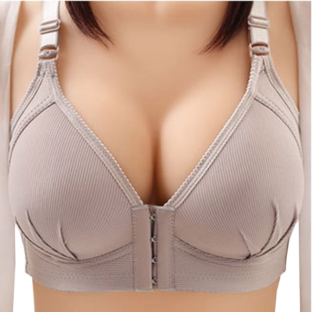 Timegard Bras for Women No Underwire Front Closure Full Support Adjustable Strap Comfort Daily Bras
