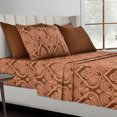 thumbnail image 3 of Lux Decor Collection 1800 Thread Count Egyptian Quality Super Soft Wrinkle Free 6 Piece Sheet Set (Full, Brown), 3 of 5