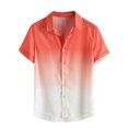 thumbnail image 1 of FAIWAD Men's Gradient Shirts Short Sleeve Button Down Lapel Tops Summer Casual Lightweight Breathable Shirts, 1 of 5