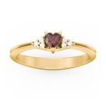thumbnail image 2 of Birthstone Heart Ring with Shoulder Accents - Garnet (January), 2 of 4