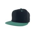 thumbnail image 1 of Top Headwear Flat Bill Adjustable Snapback Cap - Black/Teal, 1 of 2