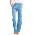 thumbnail image 1 of Pantalon Décontracté d'Été pour Femmes en Coton et Lin avec Poches, 1 of 7