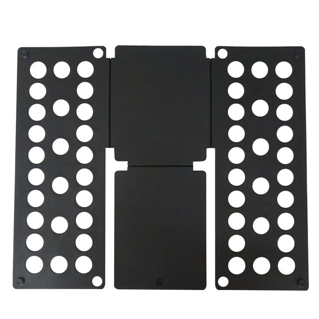 Lutabuo Planche Pliante en Plastique pour Lessive, Support Réglable pour Chemises et Vêtements pour le Rangement à la Maison. Planche Pliante pour Vêtements en Plastique PP Noir avec Conception Perforée pour la Circulation d'Air, Comprenant des Panneaux Ajustables pour Plier les Vêtements Soigneusement. Idéale pour Organiser les Garde-Robes, les Tiroirs et les Boîtes de Rangement. Mesure 48 x 40 cm (18.9 x 15.75 Pouces).