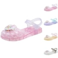 thumbnail image 1 of JDQJBZ Girl's Sandals Toddler Gladiator Jelly Sandals Heart Decor Breathable Open Toe Soft Sole, 1 of 5