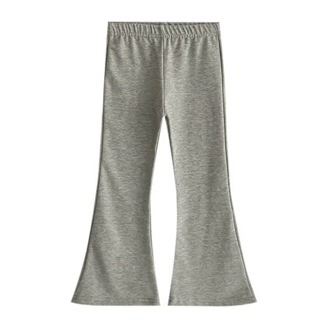 Fall Baby Clothes Girl Gymnastic Sweats Bottoms Solid Color Wide Leg Pants Fashionable Casual Pants